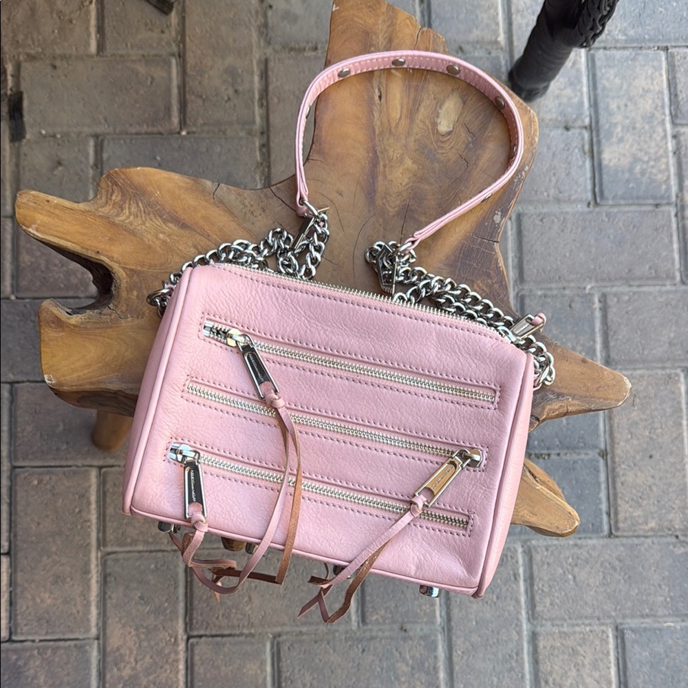 Rebecca Minkoff Pink Leather Chain Strap Bag